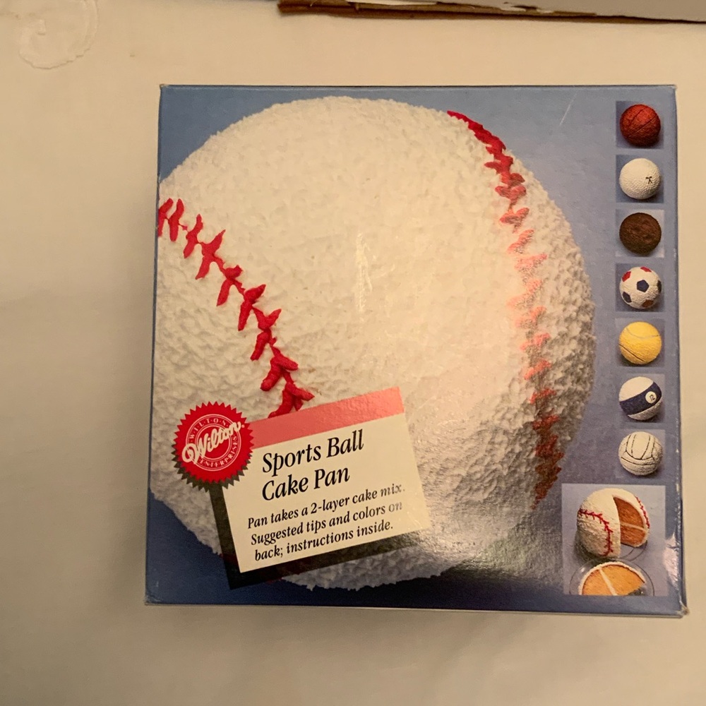 Wilton White and Red Sports Ball Cake Pan